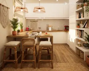 Projekt wnętrza salonu z jadalnią w stylu modern classic — DobreWnętrza